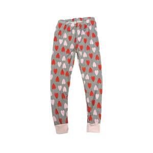 RAE DUNN Pajama Pants Youth Girls Size 8 Hearts Valentine Fitted Stretch NWOT